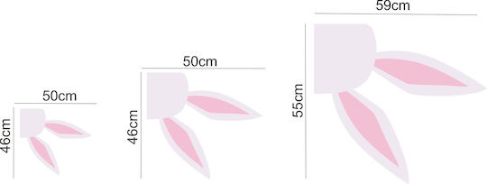 Fensteraufkleber Hasen Set aus 4 Teilen 120cm x 110cm