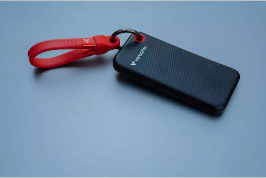 Verbatim Pocket USB 3.2 External SSD 2TB M.2 Black / Red