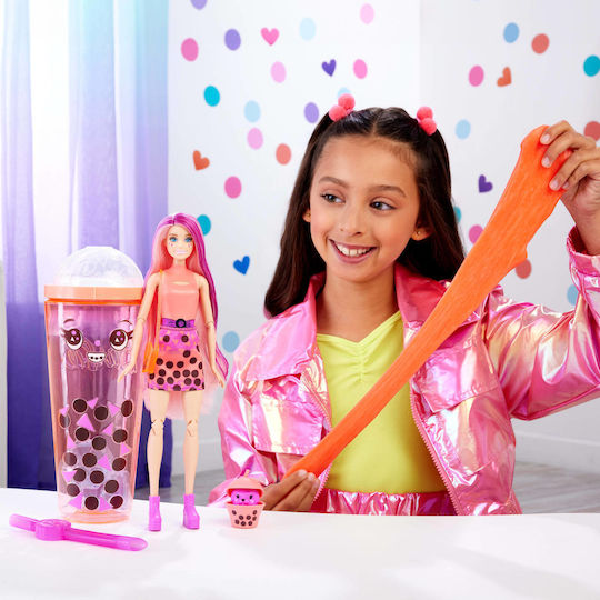 Barbie Pop Reveal Bubble Tea Pink - Băutură Mango Păpușă Pop Dezvăluire Bubble Tea Roz - Băutură de Mango pentru 3+ ani+ Ani 26cm.