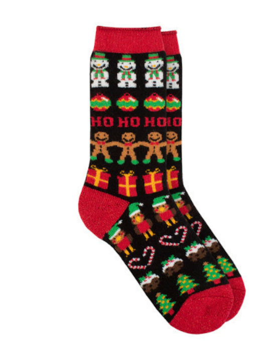 Heat Holders Gingerbread & Baubles Femei Șosete Negre 1Pachet