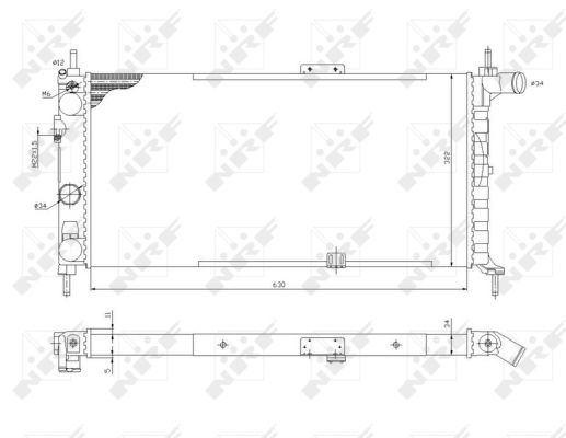 NRF Car Engine Radiator for Opel Kadett E Kadett E Combo 1.4-2.0 08.84-07.94