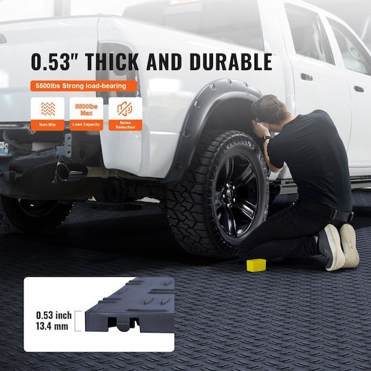 Anti-Slip Garage Floor Mats Double-Sided Garage Basement 305 X 305 X 13.4 Mm Vevor Ckddsmh251212f3n8v0