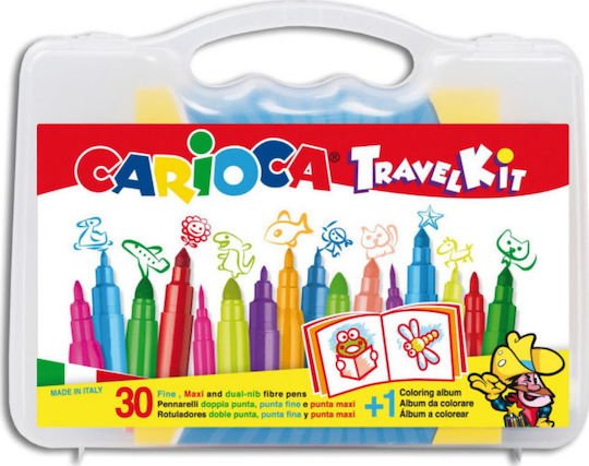 Carioca Travel Set de Colorat în cazul în care Caz cu 30 markere și carte de colorat