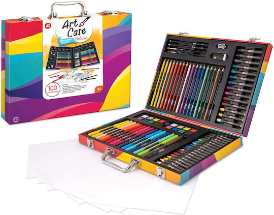AS Colouring Sets in Case Wooden 100 Pieces