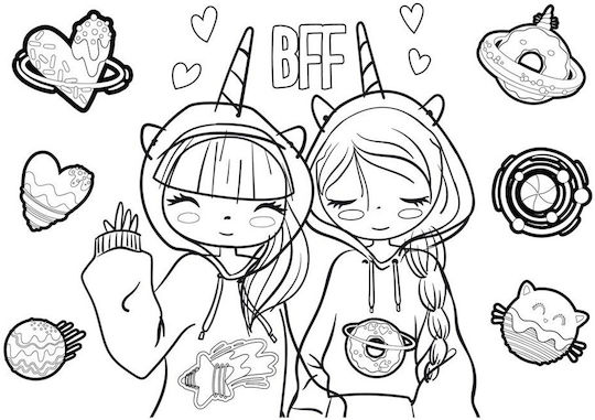 Σετ Χρωματισμού Must Best Friends Forever 54x47 Εκ