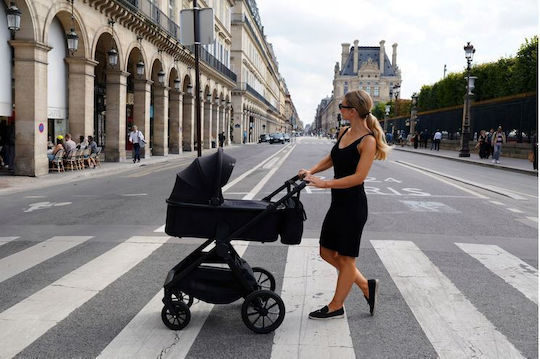 Lionelo Layla Adjustable 2 in 1 Baby Stroller Suitable for Newborn Black