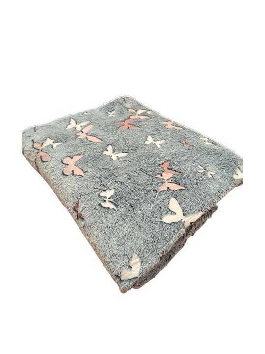 Blanket Fleece Glowing Grey 150x200cm