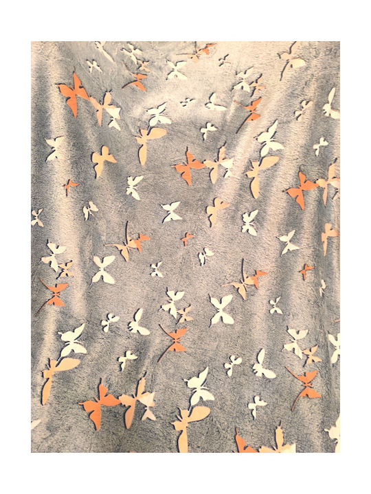 Blanket Fleece Glowing Grey 150x200cm