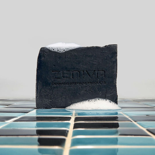 Zeniva My Zen Activated Charcoal Soap with Herbal Extracts Facial Cleansing Soap Bar for Acne-Prone Skin
