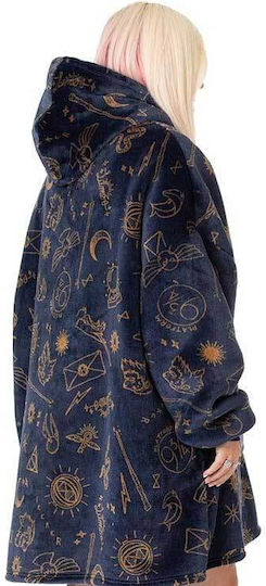 Harry Potter Vuddie Pătură Polar Fleece Cu Mâneci 80x93 cm Albastră