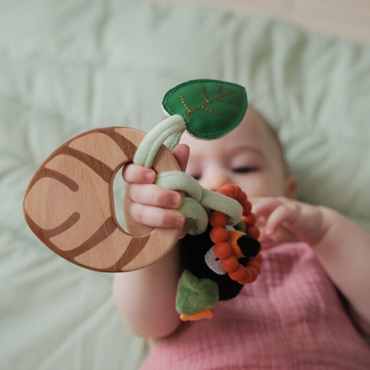 Baby to Love Ξύλινη Κουδουνίστρα Jungle για Νεογέννητα