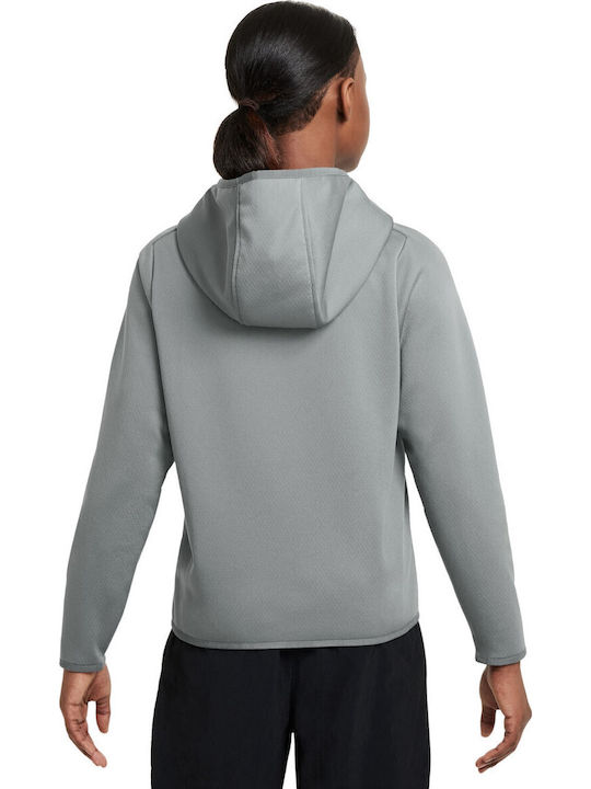 Αθλητική Παιδική Ζακέτα Φούτερ Smoke Grey / White Therma-fit