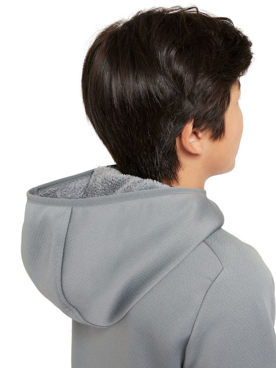 Αθλητική Παιδική Ζακέτα Φούτερ Smoke Grey / White Therma-fit