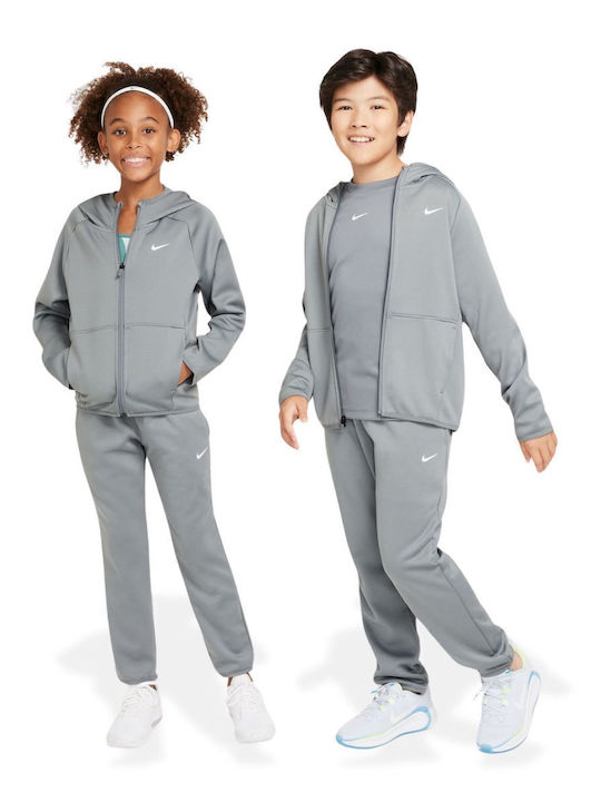 Αθλητική Παιδική Ζακέτα Φούτερ Smoke Grey / White Therma-fit