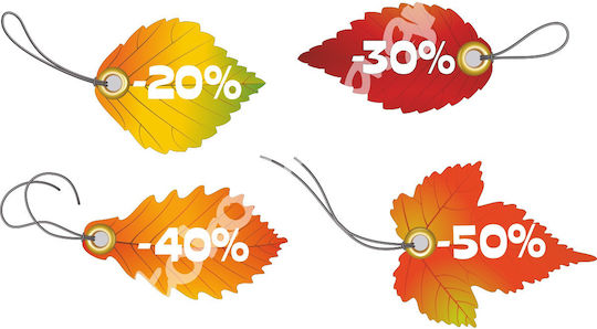 Herbstverkaufsaufkleber Rabatte 23 80cm X 44cm
