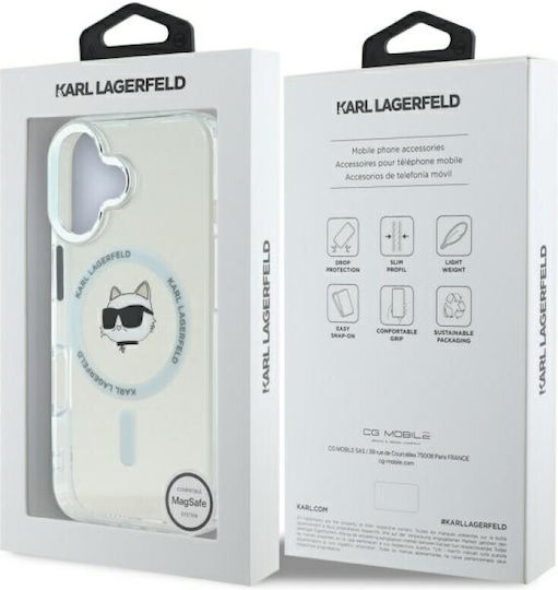 Karl Lagerfeld Iml Metal Choupette Head Magsafe Umschlag Rückseite Metallisch Transparent (iPhone 16)