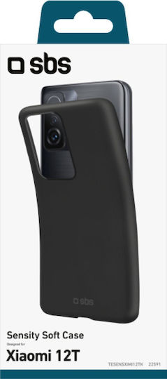 SBS Sensity Soft Back Cover Silicone Black (Xiaomi 12T / 12T Pro)
