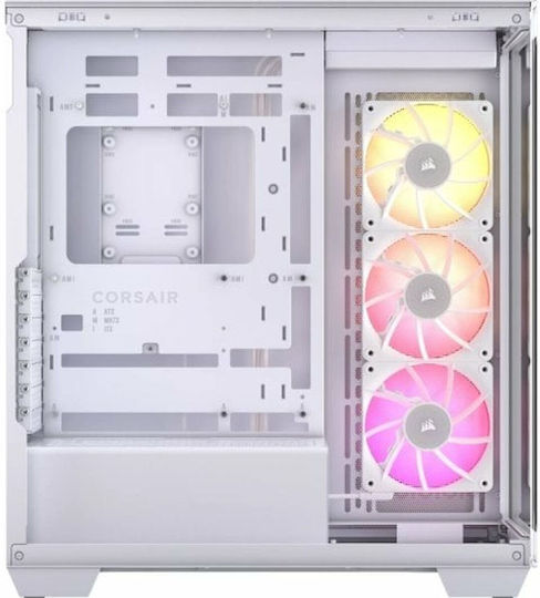 Corsair iCUE LINK 3500X Gaming Midi Tower Κουτί Υπολογιστή με Πλαϊνό Παράθυρο και RGB Φωτισμό Λευκό