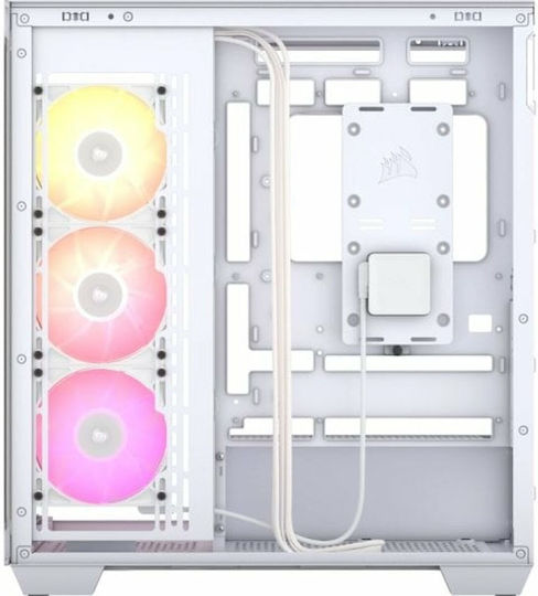 Corsair iCUE LINK 3500X Gaming Midi Tower Κουτί Υπολογιστή με Πλαϊνό Παράθυρο και RGB Φωτισμό Λευκό