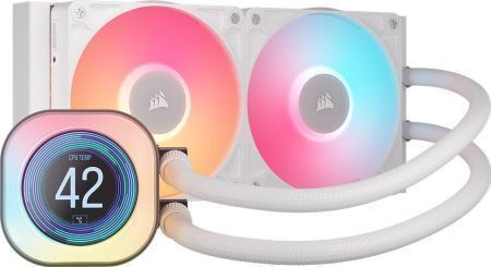 Corsair iCUE Link Titan RX RGB LCD Water Cooling AIO CPU With 2 120mm Fans White