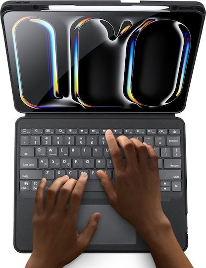 Dux Ducis Dk Flip Cover με Πληκτρολόγιο Μαύρη (iPad Pro 2024 13")