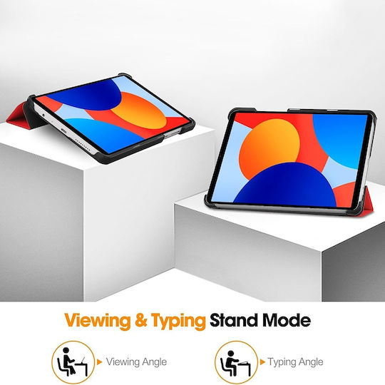 Techsuit Foldpro Флип капак Червеа (Xiaomi Redmi Pad SE 4G)