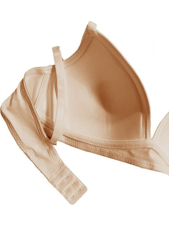 Triangle Triangle Bra with Light Padding Underwire Beige