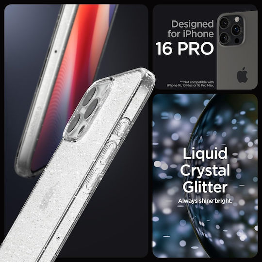 Spigen Liquid Crystal Glitter Back Cover Σιλικόνης 0.3mm Crystal Quartz (iPhone 16 Pro)