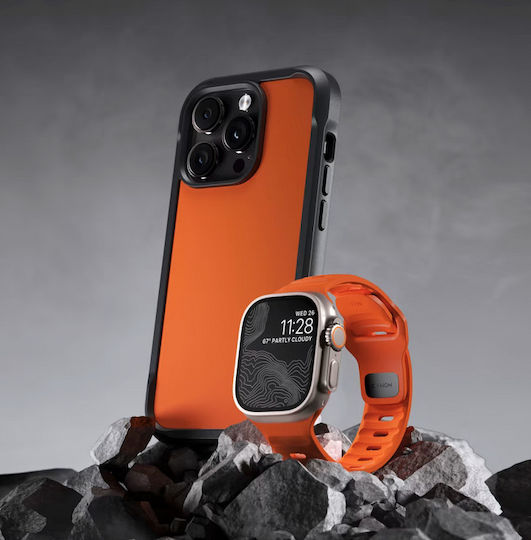 Nomad Rugged Задна корица Пластмаса / Силикон 1.11мм Черен (iPhone 16 Pro)
