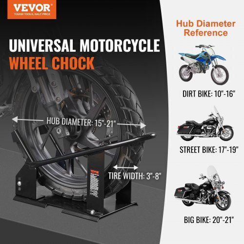 Vevor Motorcycle Wheel Stand Capacity 816.5 Kg Adjustable 381-533.4 Mm Wheels Mtcldkcskdhs3j9btv0