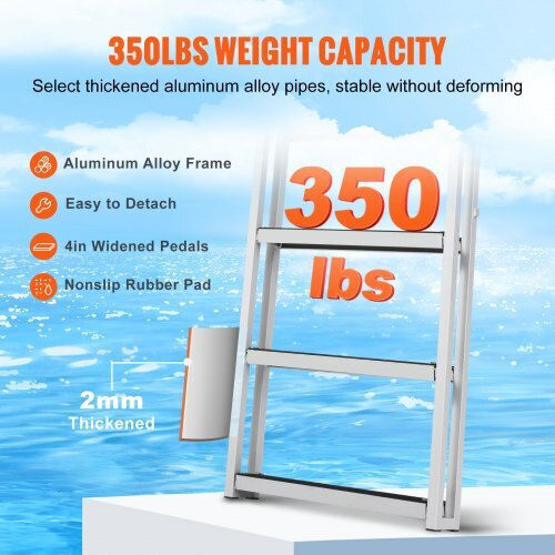 Vevor Adjustable Aluminum 5-Step Dock Ladder 170-200cm