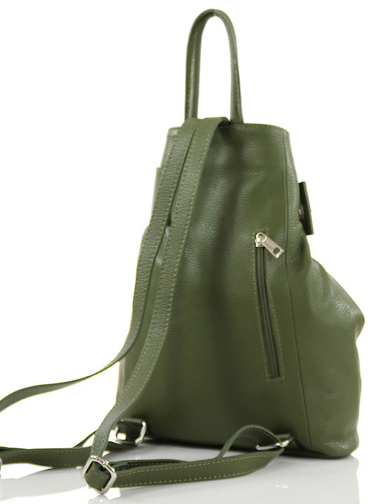 Passaggio Leather Leather Women's Bag Backpack Green