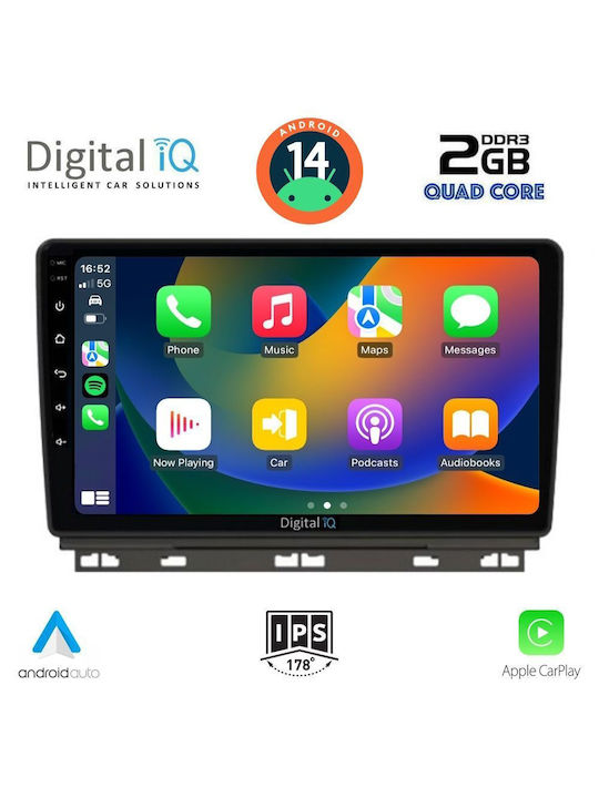 Digital IQ Car Audio System for Renault Clio 2019 (Bluetooth/USB/AUX/WiFi/GPS/Apple-Carplay/Android-Auto) with Touch Screen 9"