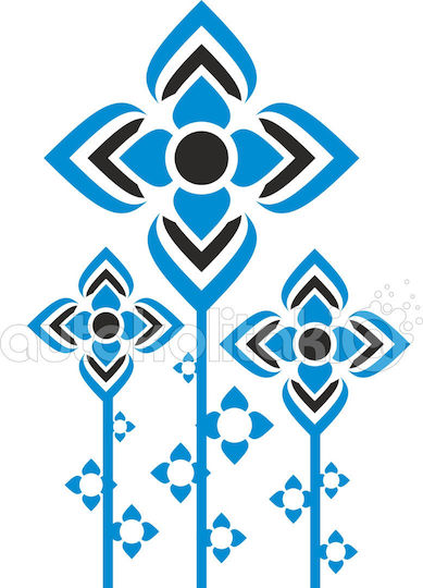 Decorative Wall Sticker Flower 5 1 Pieces Orafol