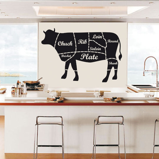 Wall Sticker Calf Diagram 70cm X 50cm