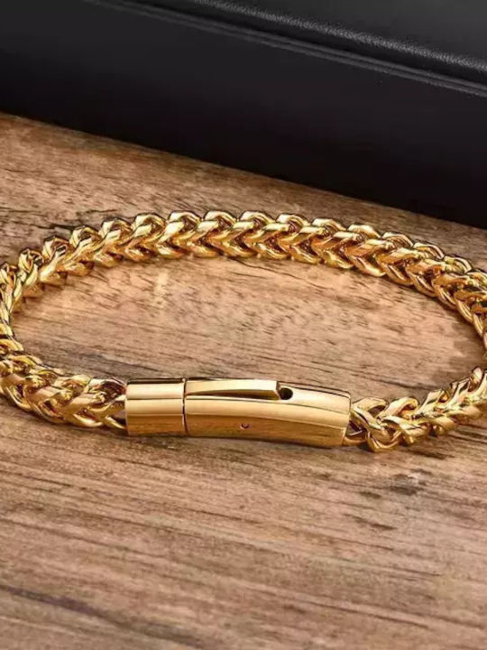 Bode Men's Bracelet Chain made of Steel Gold Plated