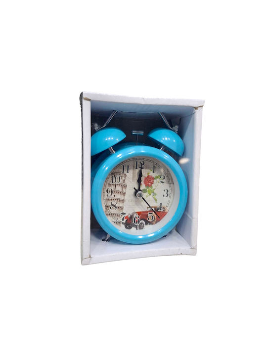 Ceas De Masă Cu Indicatori Plastic Cu Ceas Deșteptător Albastru 330126_bl
