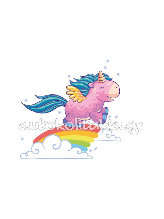 Unicorn Rainbow Wall Sticker 80cm X 76cm