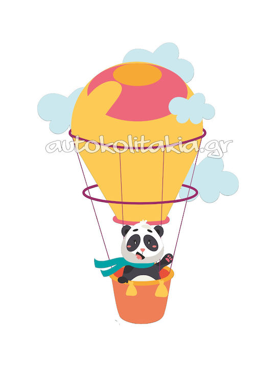 Panda Hot Air Balloon Wall Sticker 50cm X 35cm