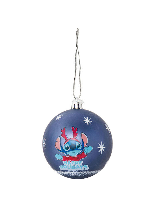 Hanging Ball Ornament Ornament Plastic Blue 6cm Set 6pcs