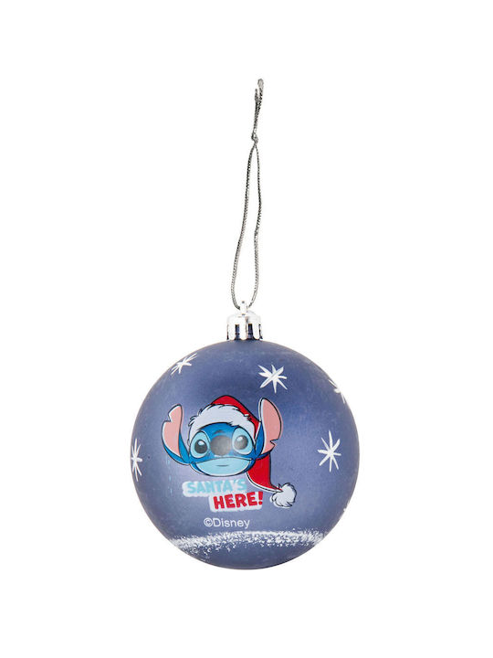 Hanging Ball Ornament Ornament Plastic Blue 6cm Set 6pcs