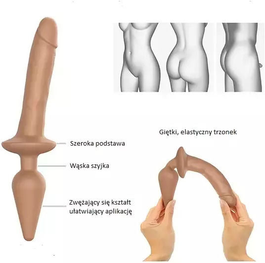 Dildo Strap-on-me Switch Plug-in Realistischer Dildo Karamell S