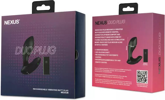 Nexus Vibrating Anal Plug Remote Control Black