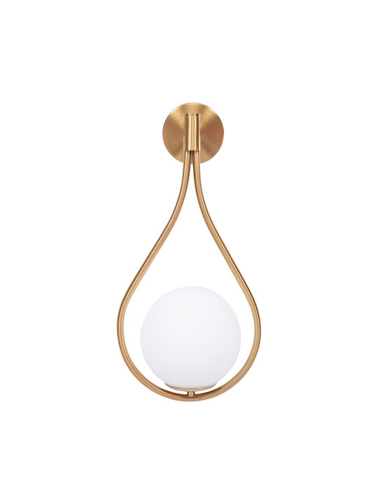 HomeMarkt Bais Modern Lamp Wall with Socket E27 Gold 21cm