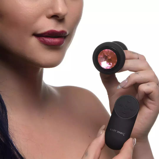 Xr Brands Vibrating Silicone Anal Plug Remote Round Small