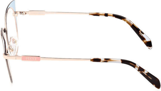 Emilio Pucci Femei Metalic Rame Ochelari Albastru EP5220 086