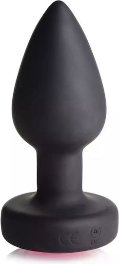 Xr Brands Vibrating Silicone Anal Plug Remote Round Small