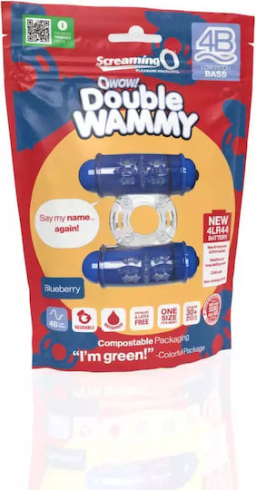 Screaming O Double Vibrating Ring Wammy Blue