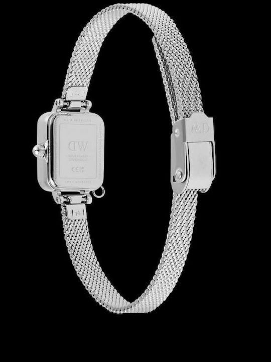 Daniel Wellington Quadro Women's Watch with Silver Metal Bracelet