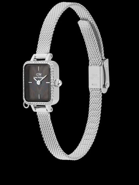 Daniel Wellington Quadro Women's Watch with Silver Metal Bracelet
